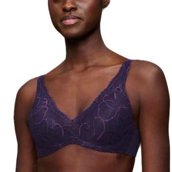 Triumph BH Body Make-Up Illusion Lace WP Mørkelilla E 75 Dame