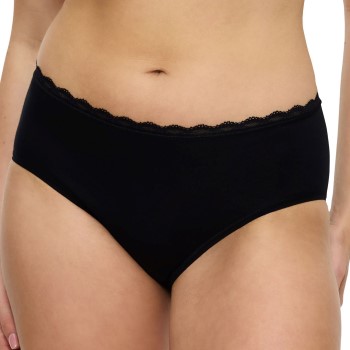 Triumph Trusser Feel Of Cotton Midi Brief Sort bomuld 38 Dame