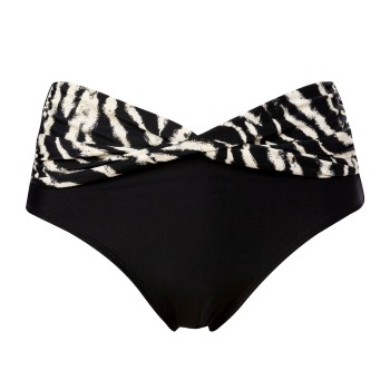 Trofé Trofe Artbrush Bikini Midi Brief Sort/Hvid 38 Dame
