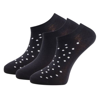 Trofé Trofe Cotton Dot Sneaker Socks Strømper 6P Sort Str 35/38 Dame