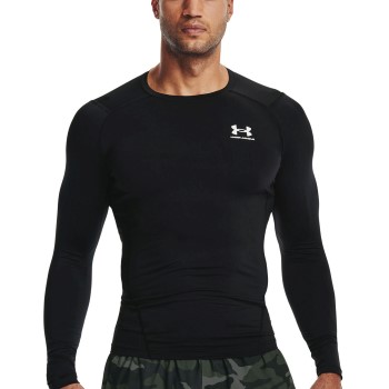 Under Armour 2P HeatGear LS Compression Shirt Sort Large Herre