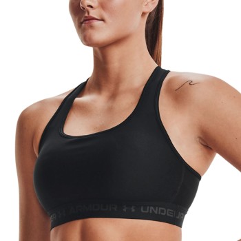 Under Armour BH Mid Crossback Sport Bra Sort polyester X-Large Dame