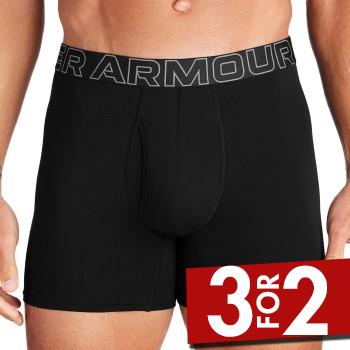 Under Armour 3P Perfect Cotton 6in Boxer Sort Large Herre