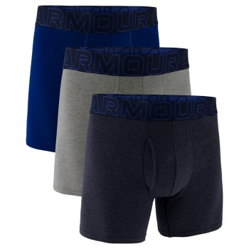 Under Armour 3P Perfect Cotton 6in Boxer Marineblå Medium Herre