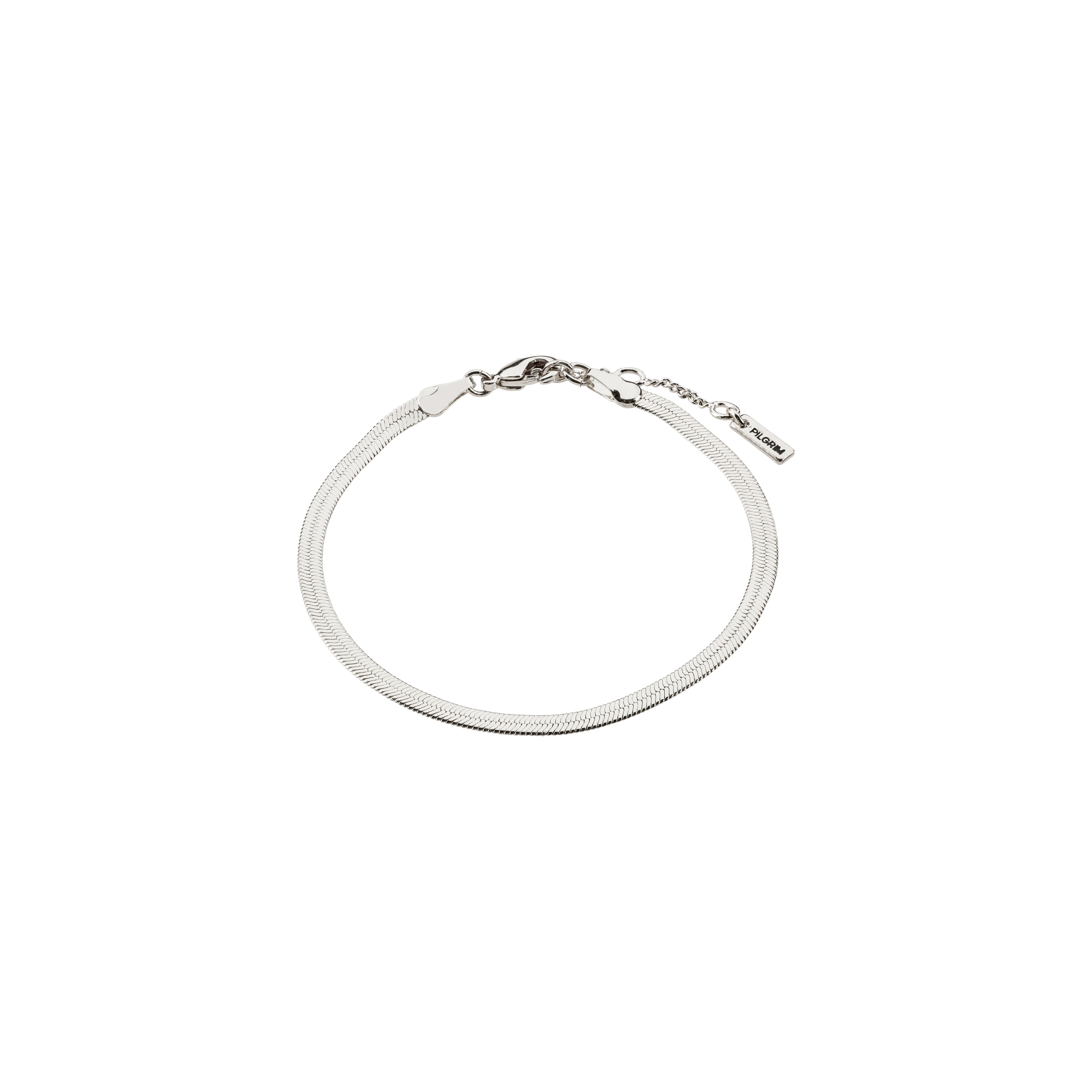 Pilgrim JOANNA flat snake chain armbånd sølvbelagt