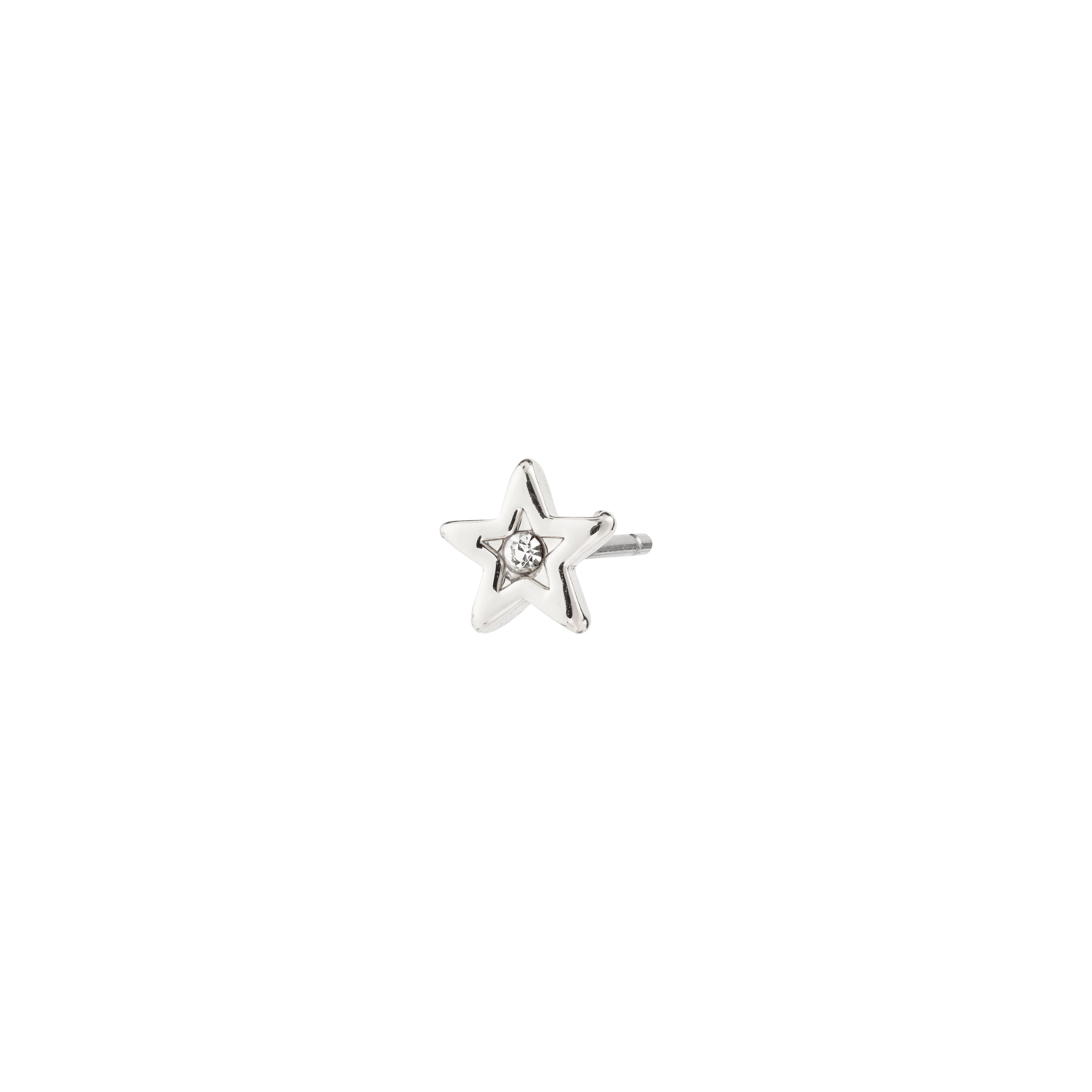 Pilgrim NYX single ørering sølvbelagt