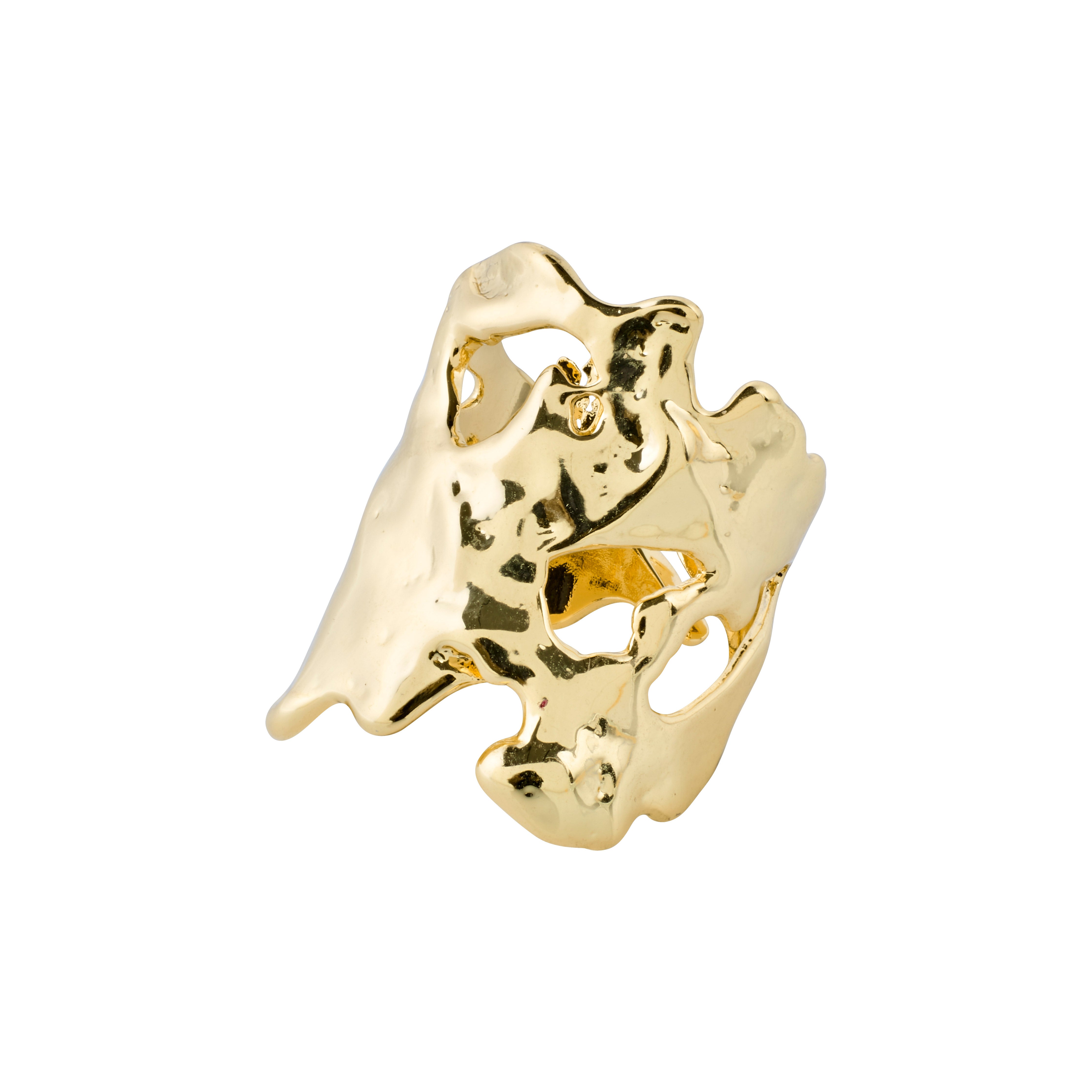 Pilgrim HAPPY organisk ring guldbelagt