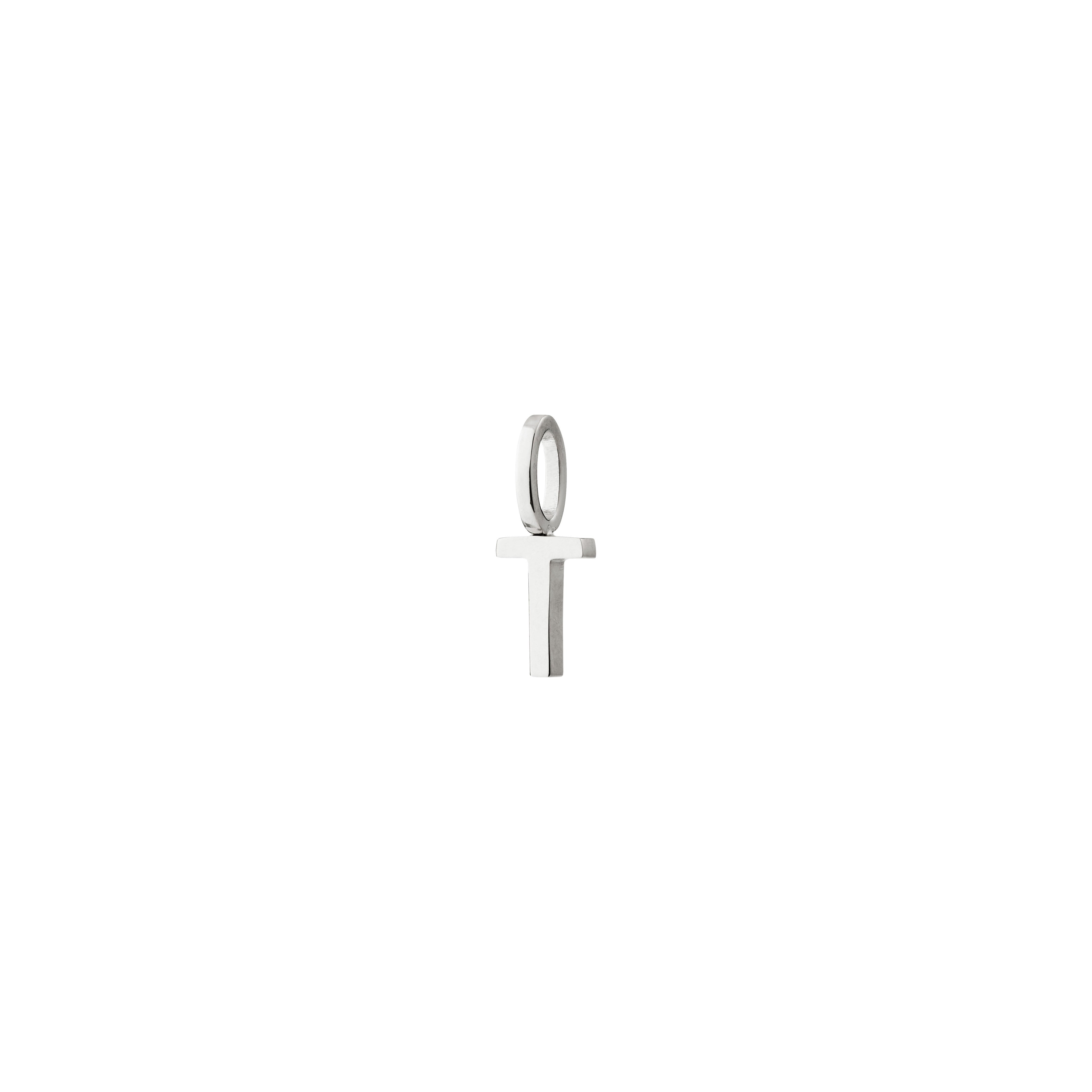 Pilgrim T pendant, silver-plated