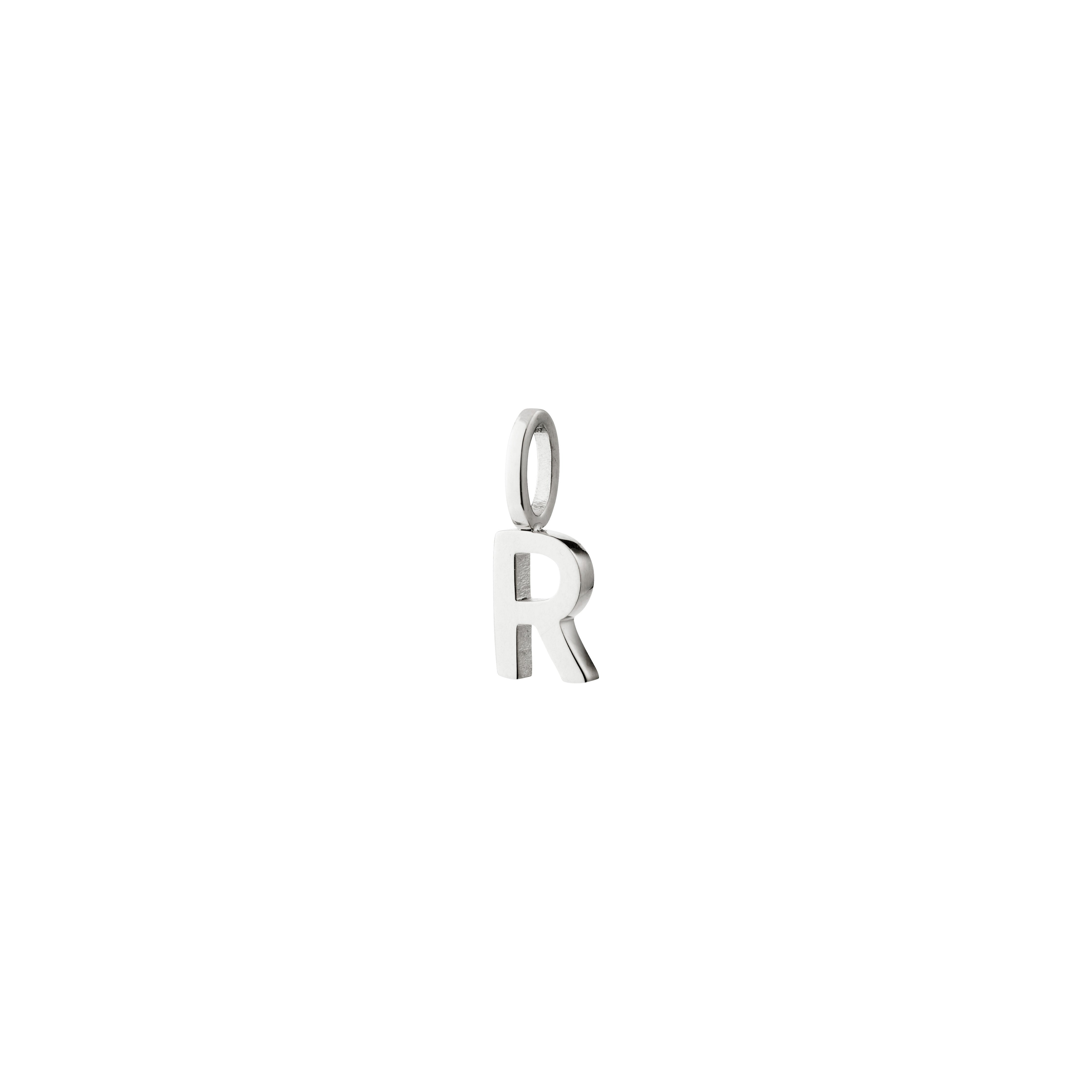 Pilgrim R pendant, silver-plated