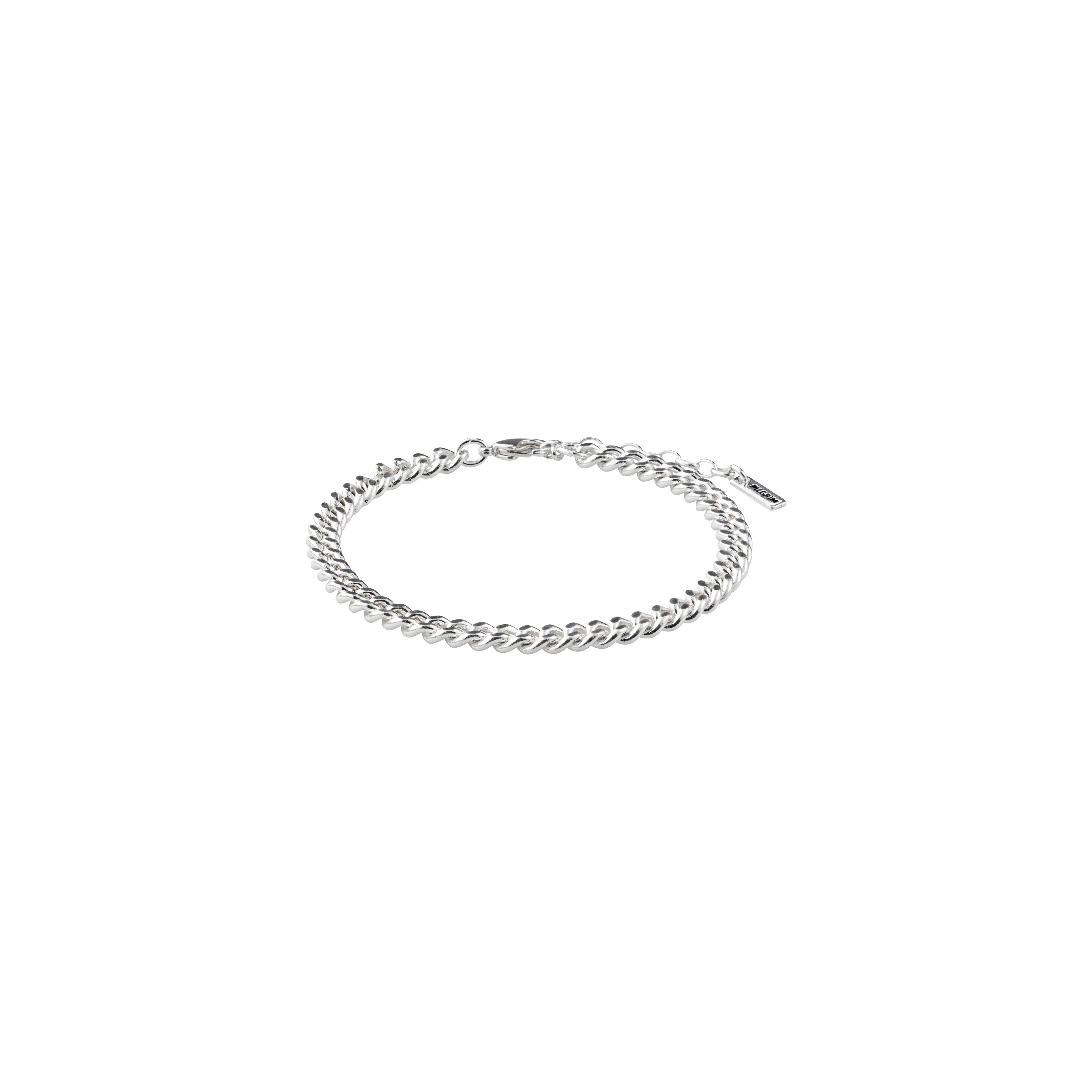 Pilgrim FUCHSIA curb chain armbånd sølvbelagt