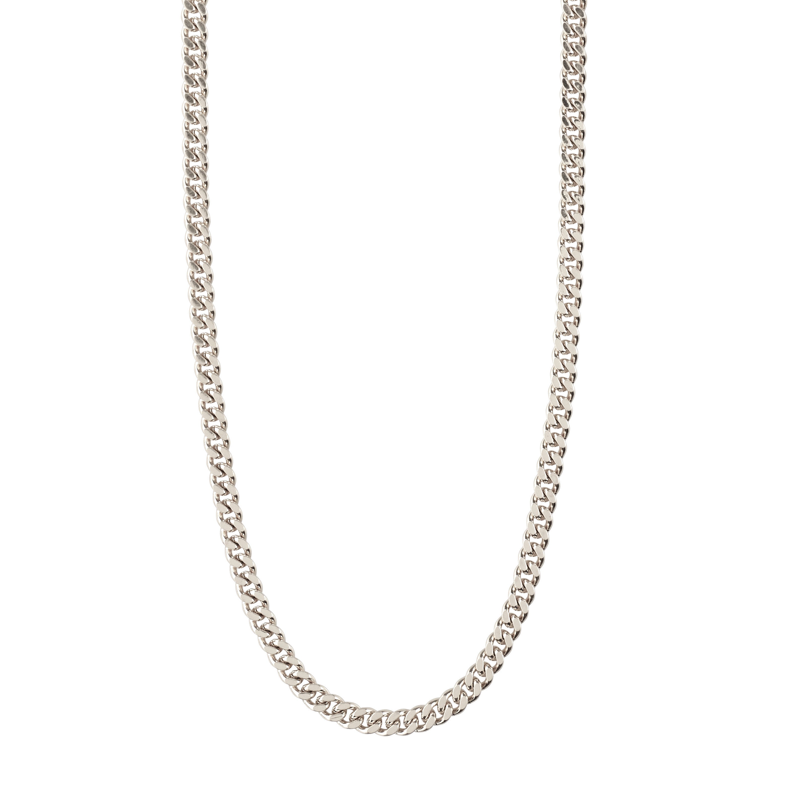 Pilgrim FUCHSIA curb chain halskæde sølvbelagt