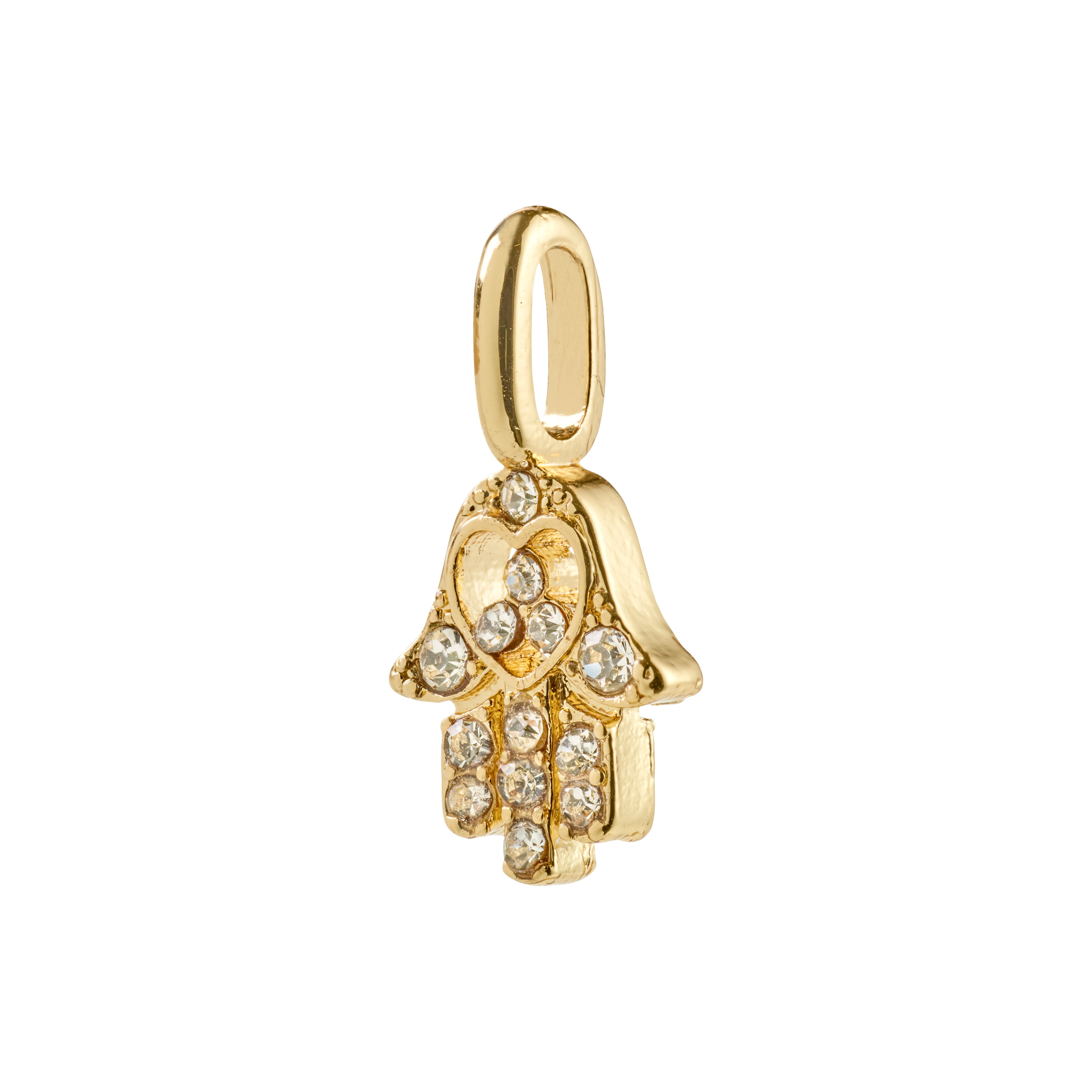 Pilgrim CHARM mini hamsa vedhæng guldbelagt