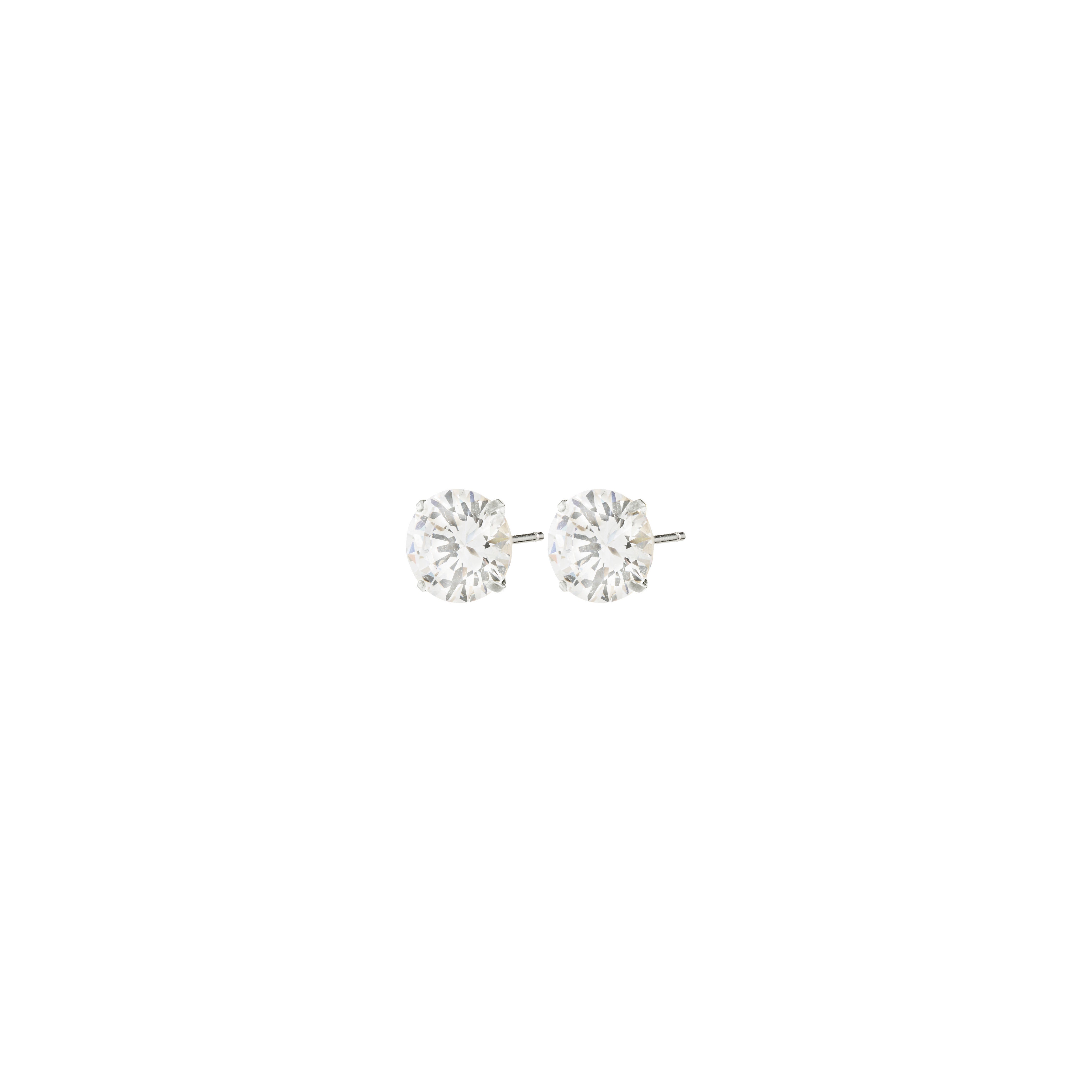 Pilgrim SABLE crystal earstuds silver-plated