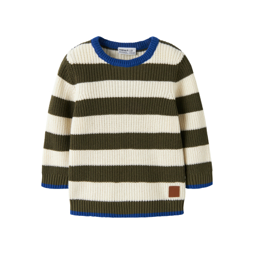 NAME IT Striktrøje Nereus Olive Night