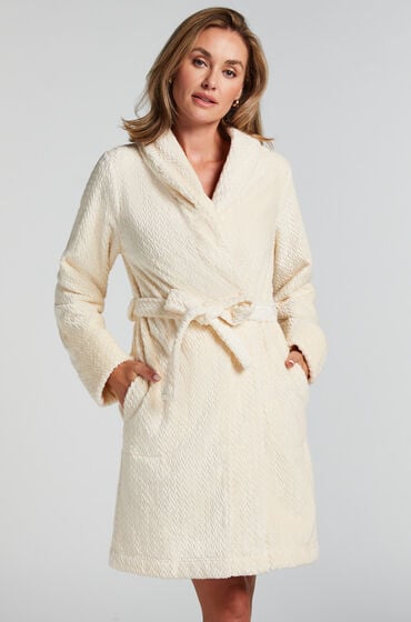 Hunkemöller Badekåbe Fleece Hvid