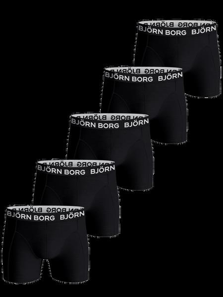 Björn Borg Cotton Stretch Boxer 5-pack Sort, XL