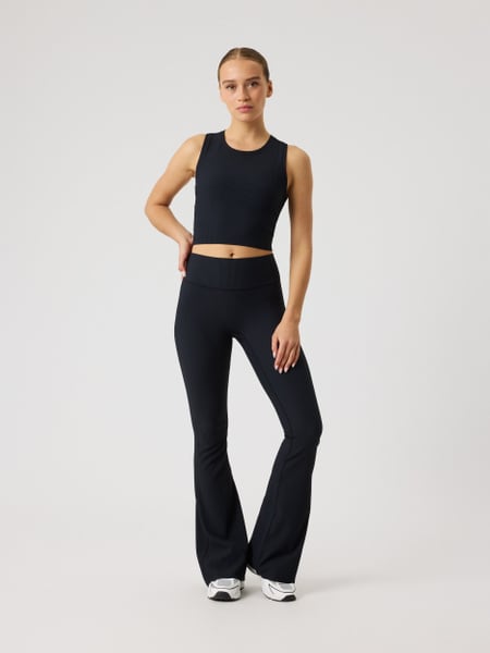 Björn Borg Studio Ribbed Flare Tights Regular Sort, M