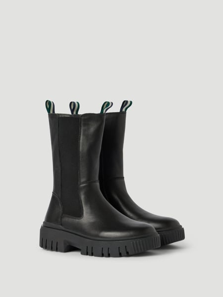 Björn Borg Women's Chelsea High Leather Boots Sort, 40