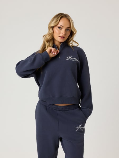 Björn Borg Alice Stenlöf Halfzip Sweatshirt Marineblå, L