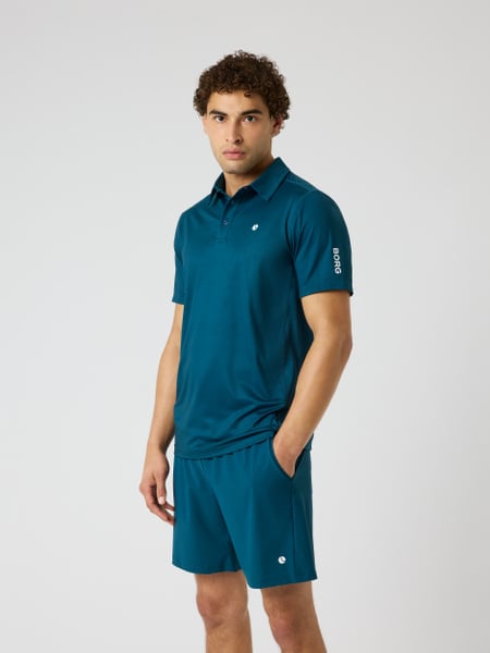 Björn Borg Ace Mesh Panel Polo Shirt Blå, L