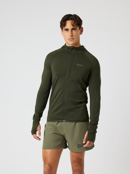 Björn Borg Borg Performance Mid Layer Hood Grøn, M