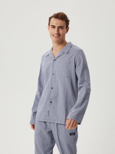 Björn Borg Core Flannel Pyjama Shirt Blå, XXL