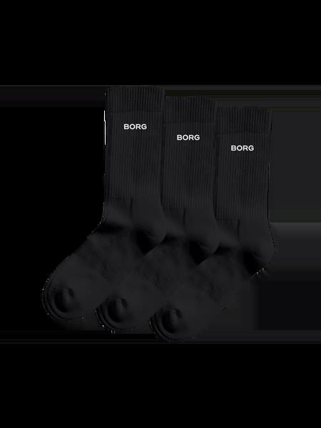Björn Borg Essential Crew Socks 3-pack Sort, 43-46