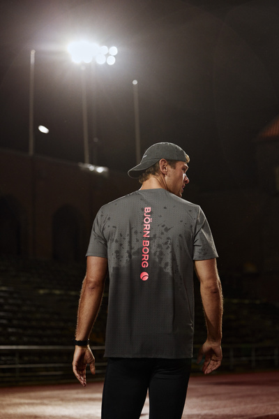 Björn Borg Borg Performance Perforated T-shirt Grå, XL