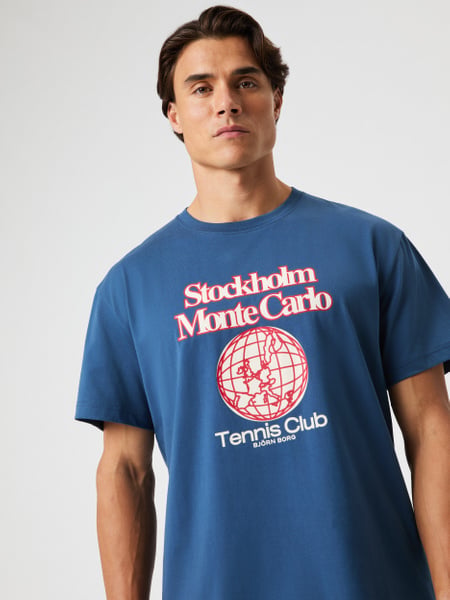 Björn Borg Borg Classic Print T-shirt Blå, XXL