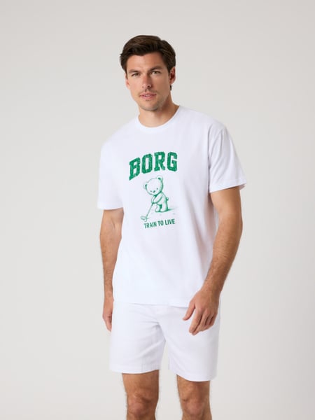 Björn Borg Borg Classic Print T-shirt Hvid, L