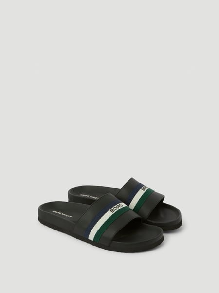 Björn Borg Unisex Heritage Slides Sort, 41