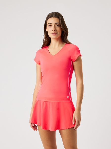 Björn Borg Ace V-neck T-shirt Pink, XL