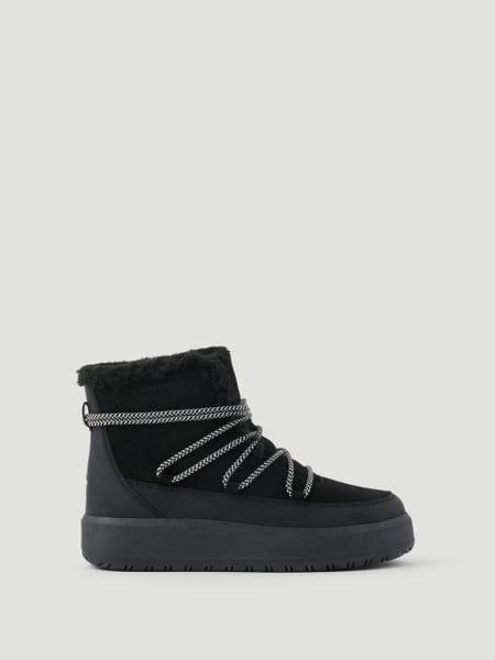Björn Borg Women's Wooly Lace Up Boots Sort, 40