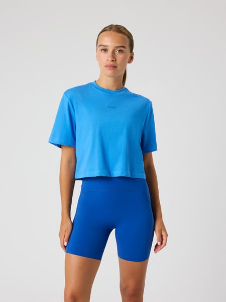 Björn Borg Studio Oversized Cropped T-shirt Blå, XS