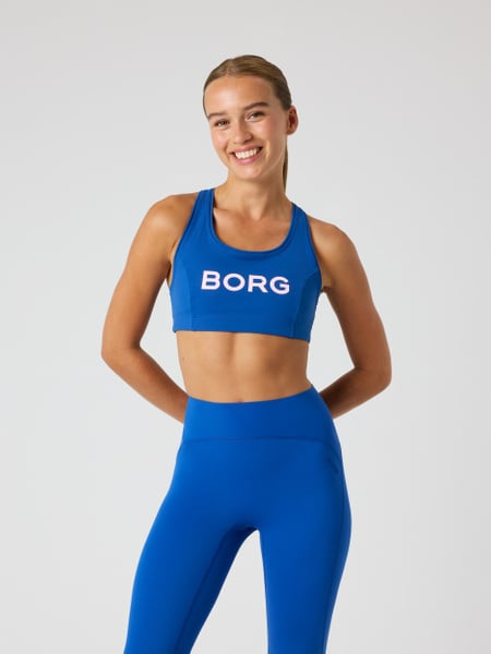 Björn Borg Borg Mid Support Sports Bra Blå, XL