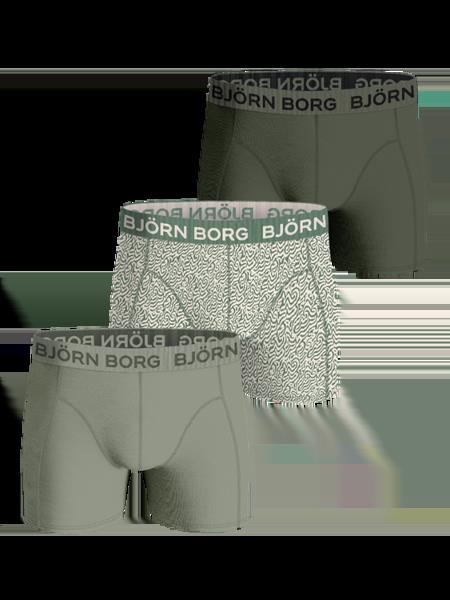 Björn Borg Cotton Stretch Boxers 3-pack Grøn, M