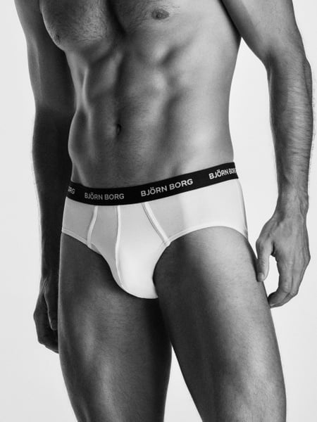 Björn Borg Cotton Stretch Briefs 3-pack Hvid, M