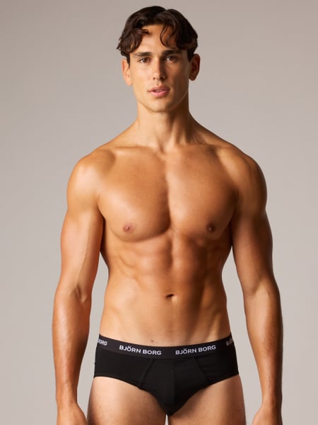 Björn Borg Cotton Stretch Briefs 3-pack Sort, M