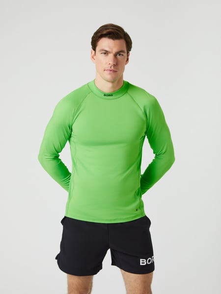 Björn Borg Borg Mock Neck Ls T-shirt Grøn, S