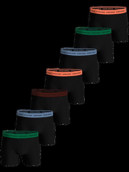Björn Borg Cotton Stretch Boxer 7-pack Sort, XS