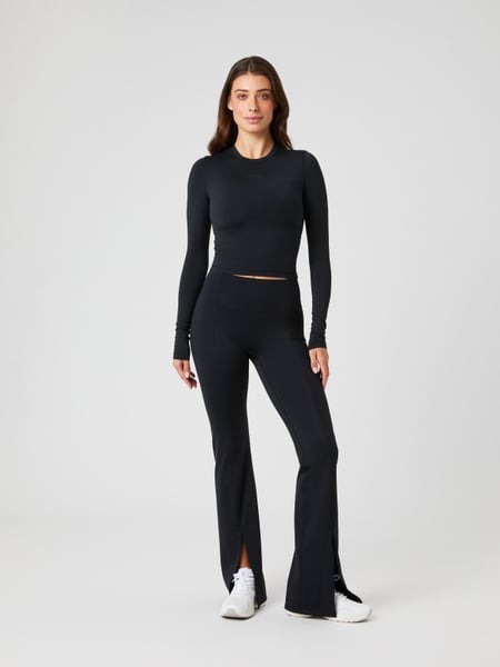 Björn Borg Studio Flared Slit Tights Sort, L