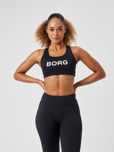 Björn Borg Borg Mid Support Sports Bra Sort, XL