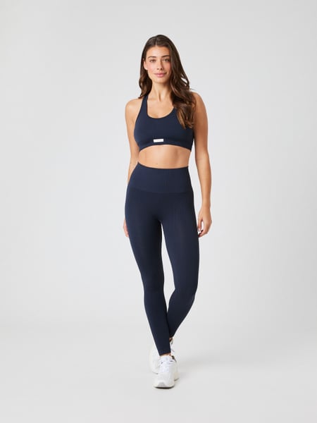 Björn Borg Studio Seamless Ribbed Tights Marineblå, XS