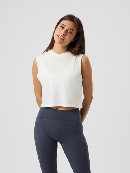 Björn Borg Borg Cropped Tank Top Hvid, XL