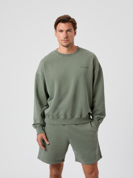 Björn Borg Borg Oversized Washed Sweatshirt Grøn, XXL