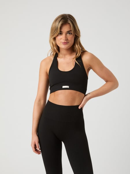 Björn Borg Studio Low Seamless Sports Bra Sort, M