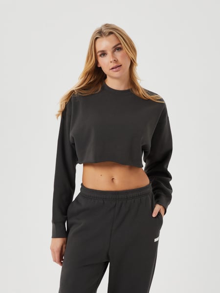 Björn Borg Studio Oversized Cropped Crew Grøn, XS