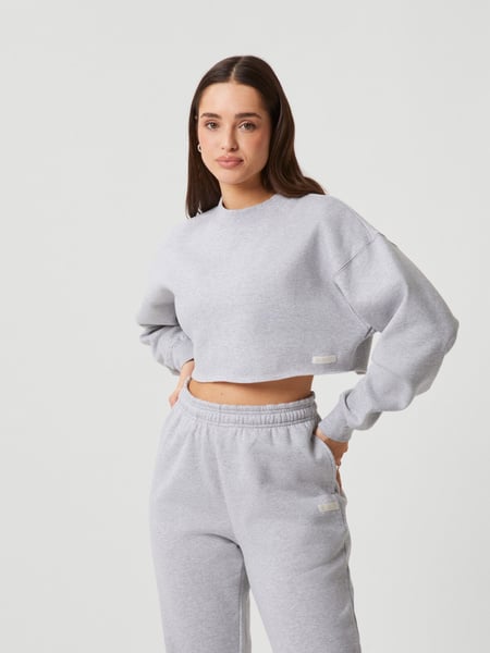 Björn Borg Studio Oversized Cropped Crew Grå, XS