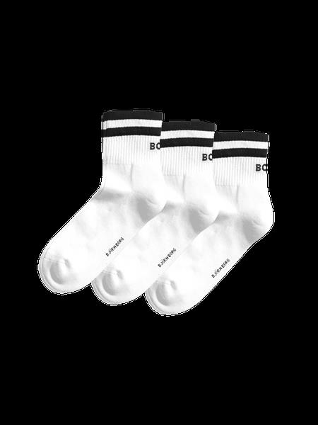 Björn Borg Classic Mid Ankle Socks 3-pack Hvid, 36-40