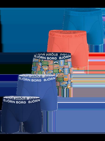 Björn Borg Cotton Stretch Boxers 5-pack Blå, M